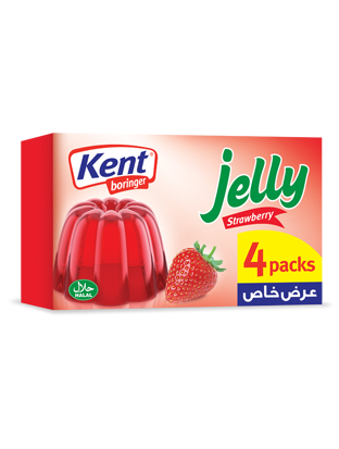 Strawberry Flavoured Jelly - 4 Packs
